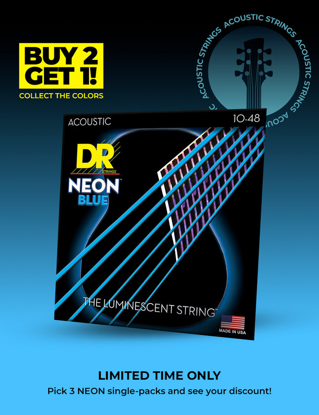 Hi-Def NEON™ Color Coated Acoustic Guitar Strings