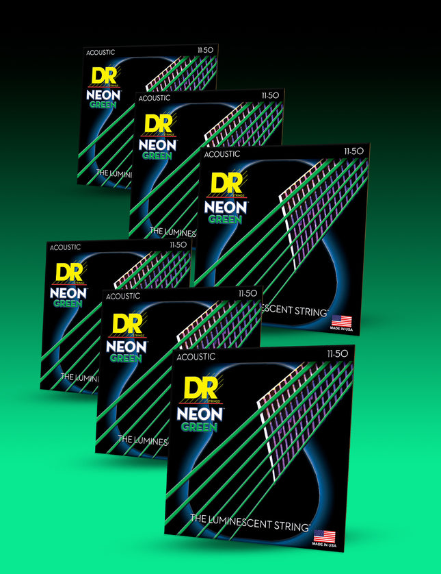 Hi-Def Neon™ Color Coated Acoustic Guitar Strings