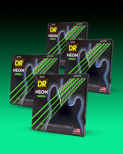 Hi-Def Neon™ Color Coated 4-String Bass Set