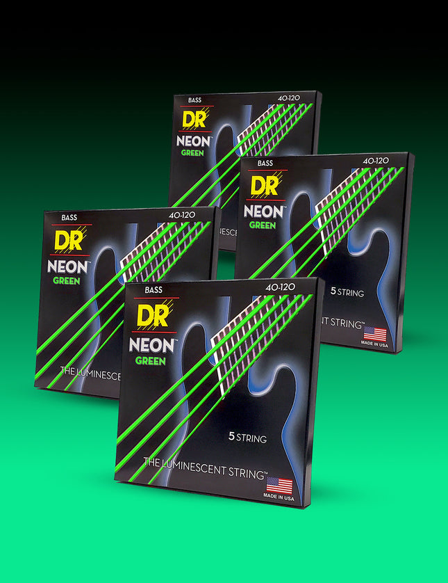 Hi-Def Neon™ Color Coated 5-String Bass Set