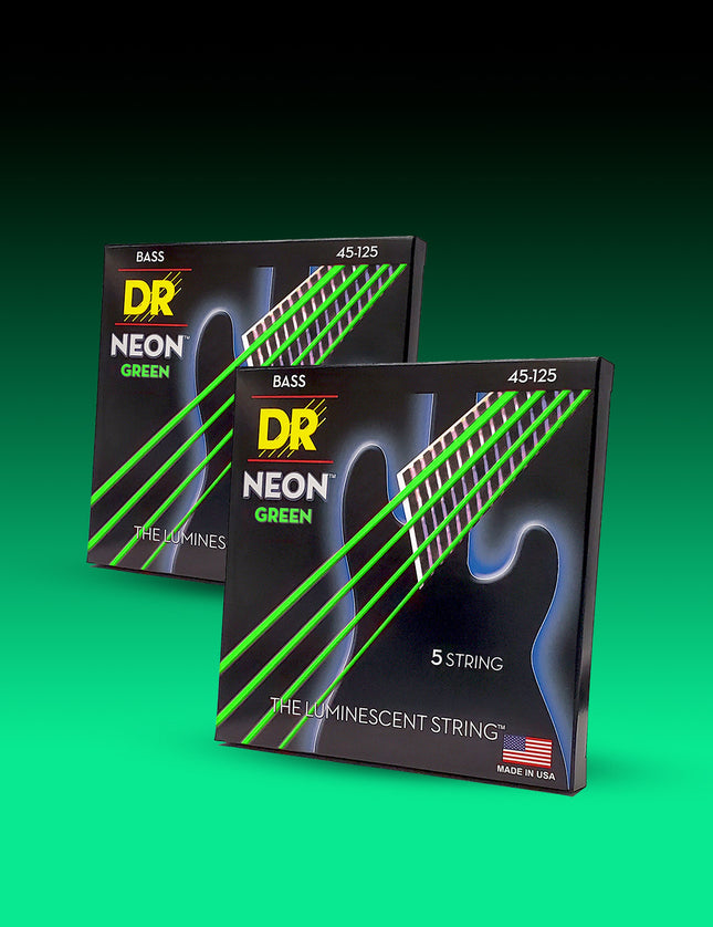 Hi-Def Neon™ Color Coated 5-String Bass Set
