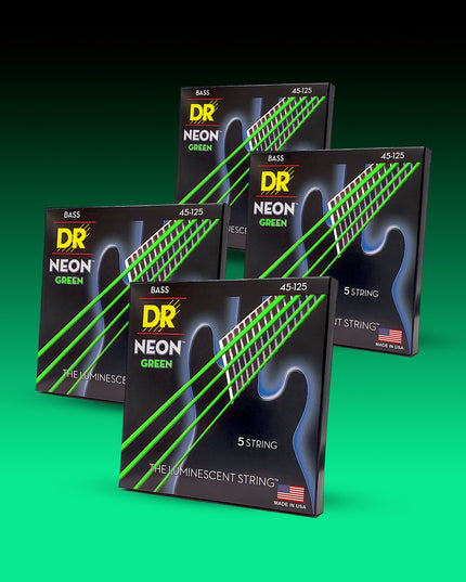 Hi-Def Neon™ Color Coated 5-String Bass Set