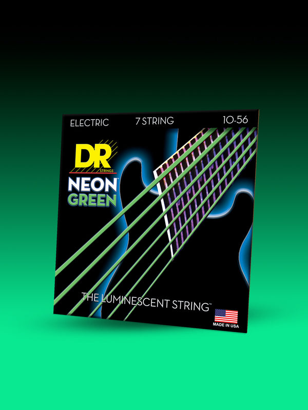 Hi-Def NEON™ Green Color Coated Electric Guitar 7-String Set