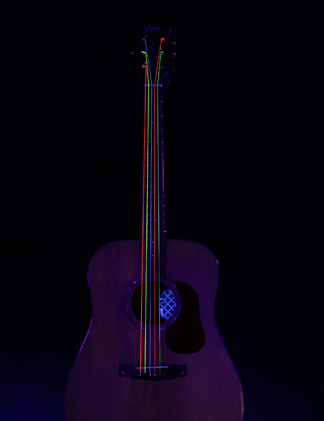 Hi-Def Neon™ Muticolor Coated Acoustic Guitar Strings