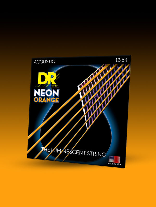 Hi-Def NEON™ Orange Color Coated Acoustic Guitar Strings
