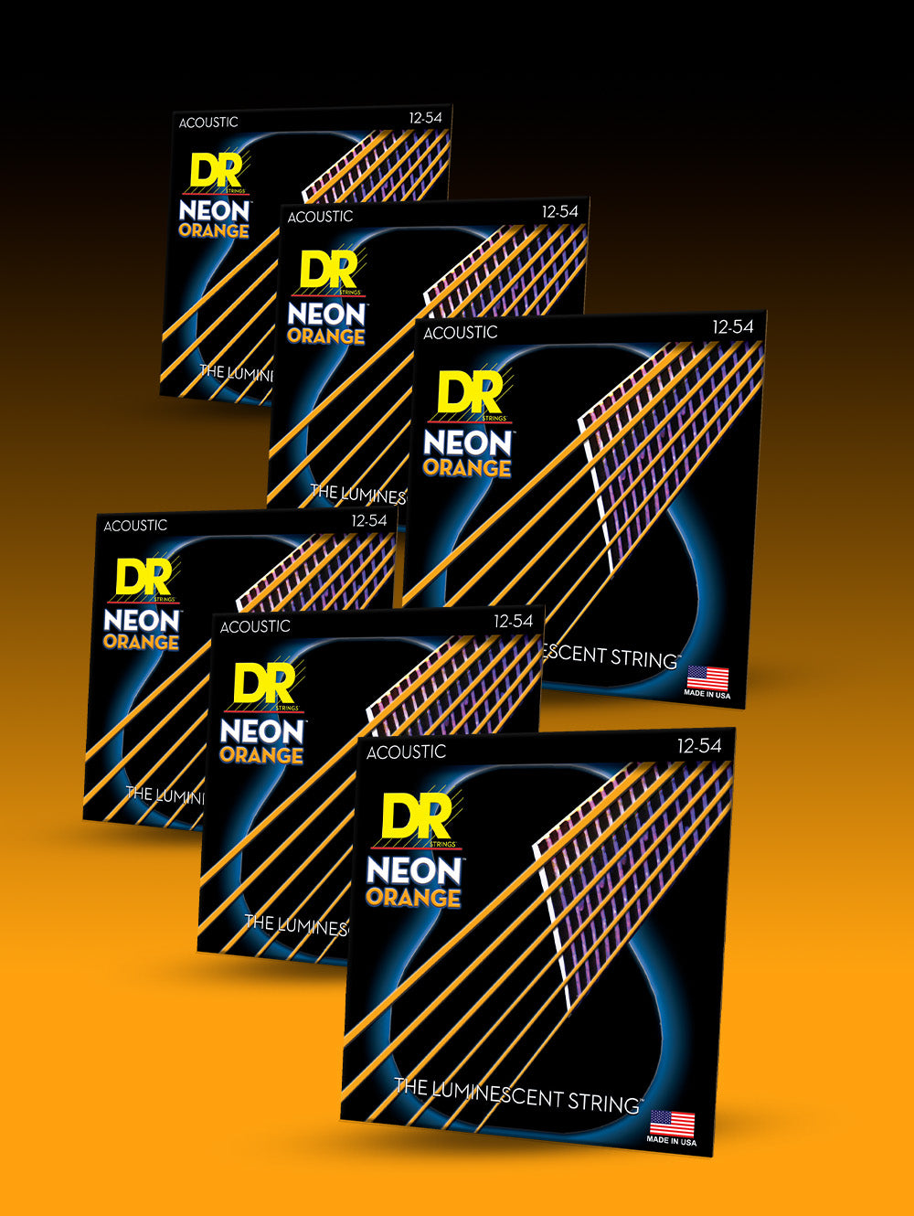 Hi-Def NEON™ Color Coated Acoustic Guitar Strings – DR Strings