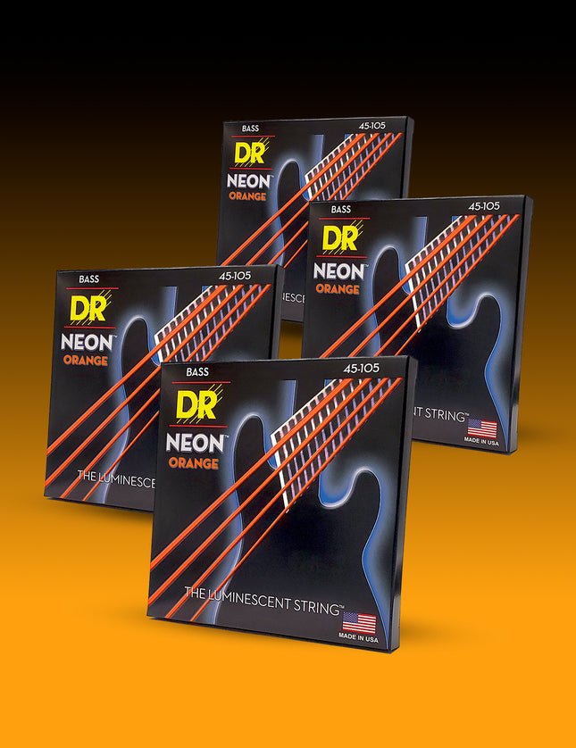 Hi-Def Neon™ Color Coated 4-String Bass Set