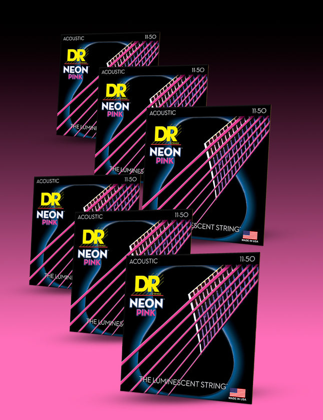 Hi-Def Neon™ Color Coated Acoustic Guitar Strings