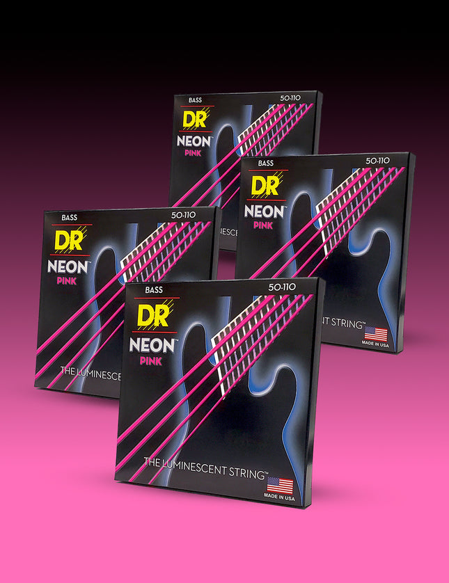 Hi-Def Neon™ Color Coated 4-String Bass Set