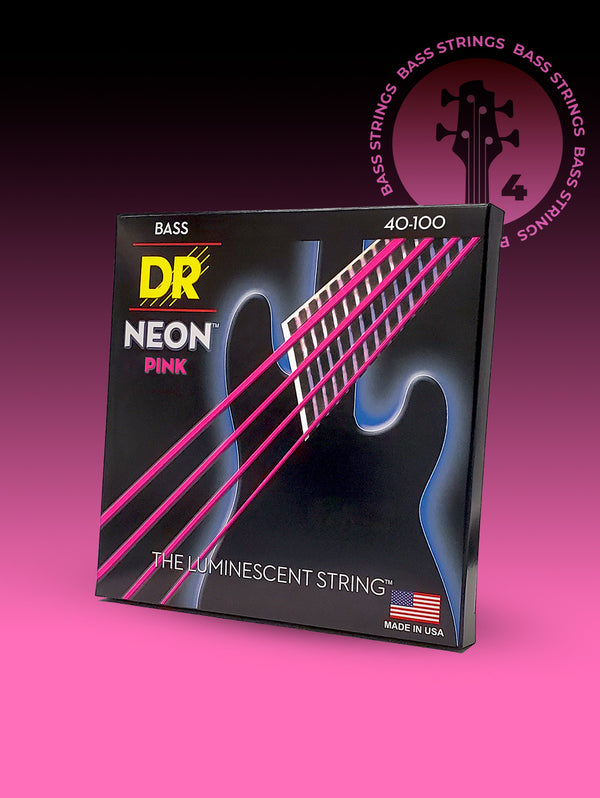 Hi-Def NEON™ Pink Color Coated 4-String Bass Set