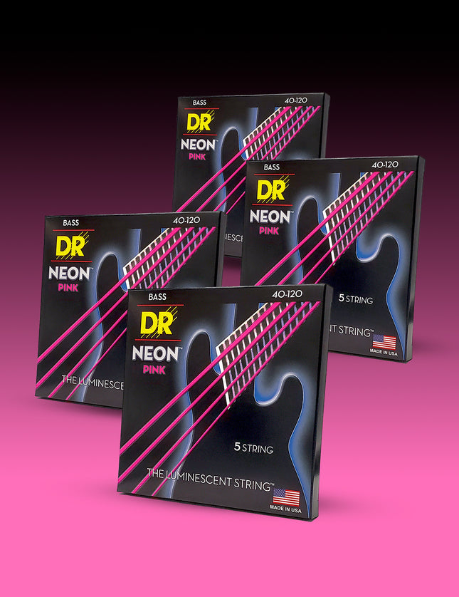 Hi-Def Neon™ Color Coated 5-String Bass Set