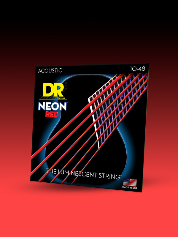 Hi-Def NEON™ Red Color Coated Acoustic Guitar Set