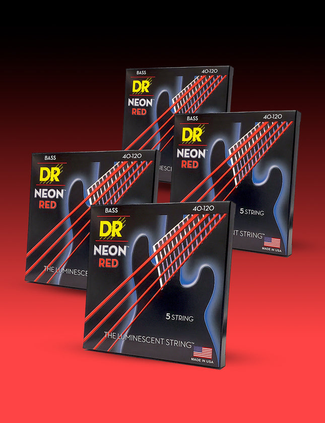 Hi-Def Neon™ Color Coated 5-String Bass Set