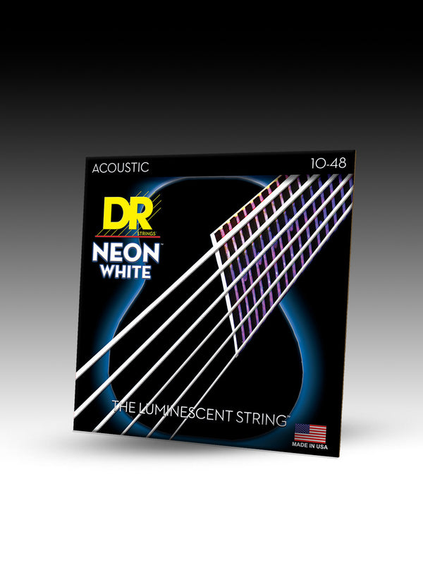 Hi-Def NEON™ White Color Coated Acoustic Guitar Set