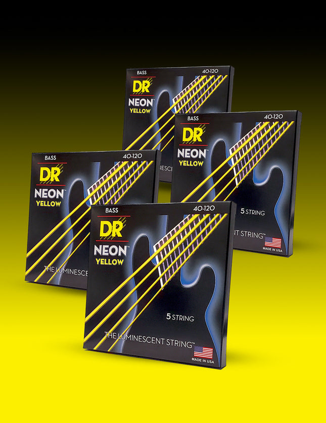 Hi-Def Neon™ Color Coated 5-String Bass Set