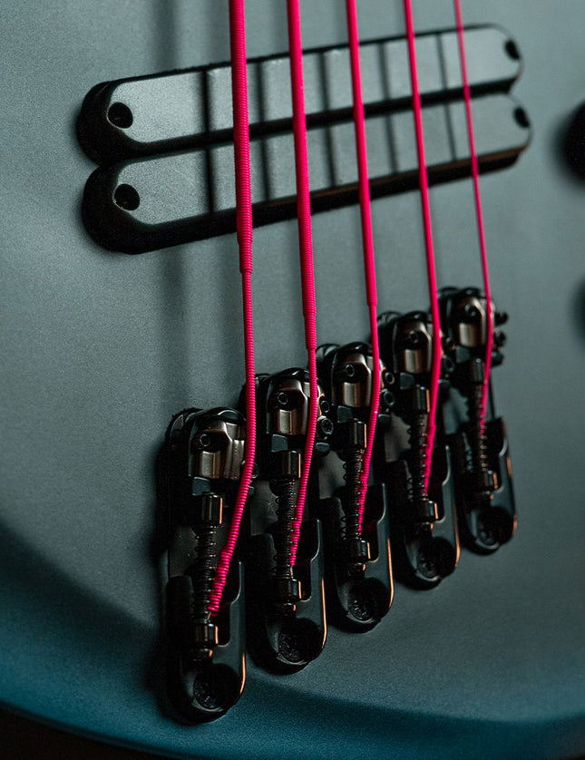 Pink Dragon™ Pink Coated Stainless Steel 5-String Bass Set
