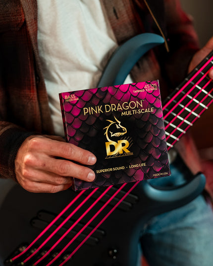 Pink Dragon™ Pink Coated Stainless Steel 5-String Bass Set